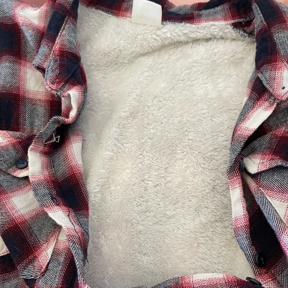 Passport Button Down Sherpa Lined Plaid Shirt Siz… - image 8